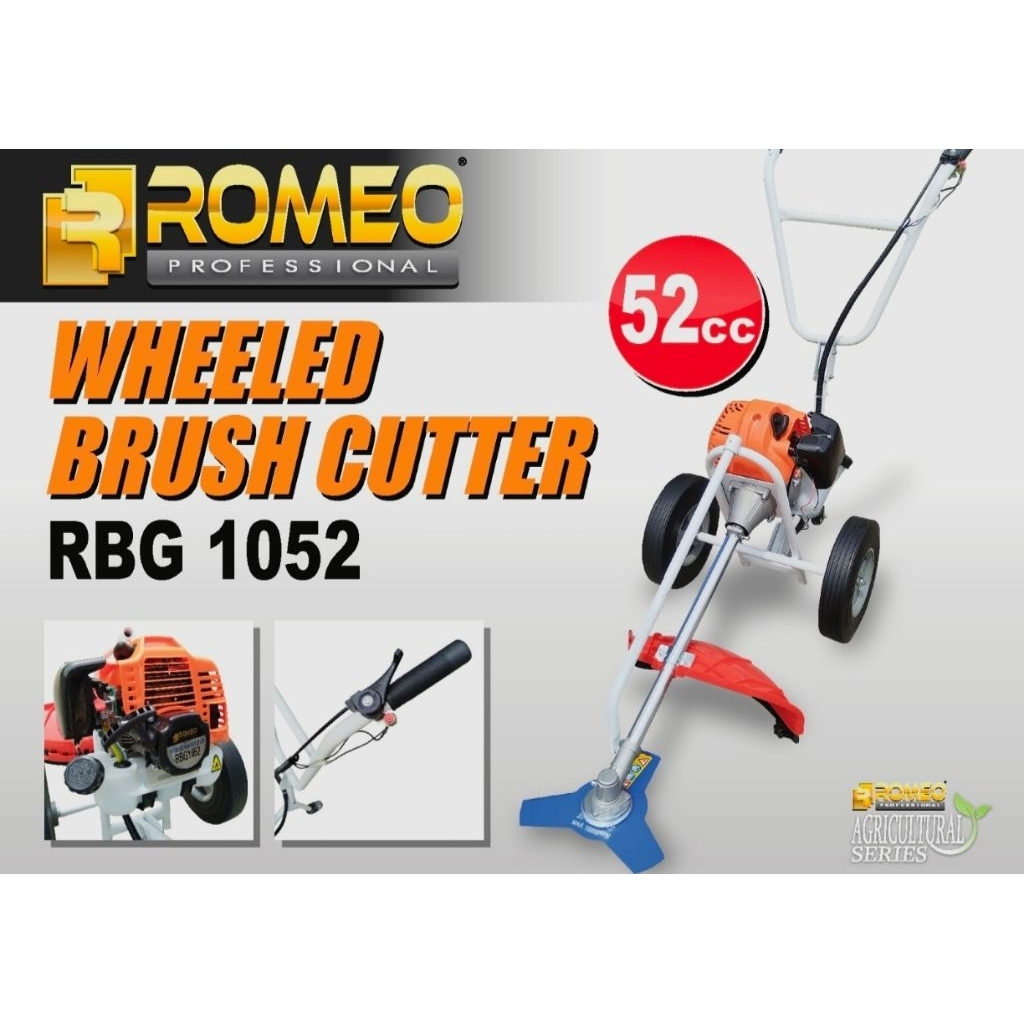 RROMEO RBG1052 Wheeled Brush Cutter(52cc)Mesin potong rumput