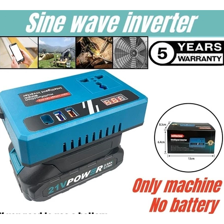 4in1 USB Makita Portable Power Inverters for 20V Battery Inverter 20v-220v Converter ,AC Outlet and Type-C FastCharging