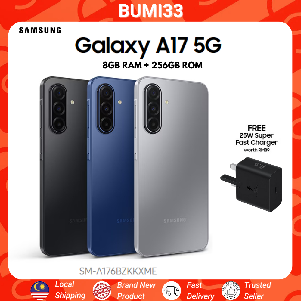 [NEW] Samsung Galaxy A17 5G/LTE (8GB+256GB) | 6.7" Amoled Display l IP54 Water Resistance | Samsung Malaysia Warranty |