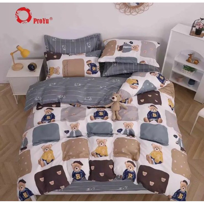 "PROYU" 100% cotton Cadar 7 in 1 High Quality Fitted Bedsheet With Comforter (Queen/King)