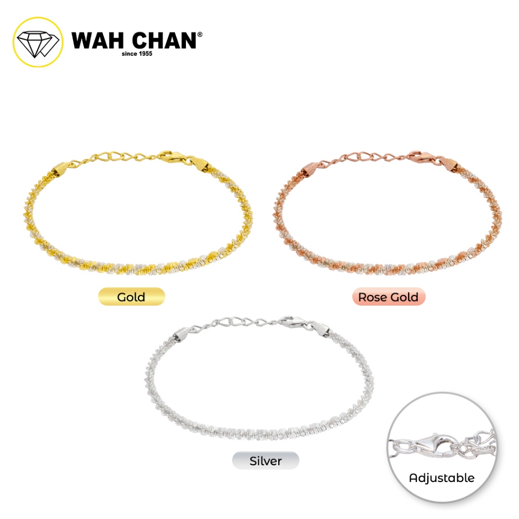 WAH CHAN S925 ITALIAN Silver Bracelet - Rock Chain N2B00001