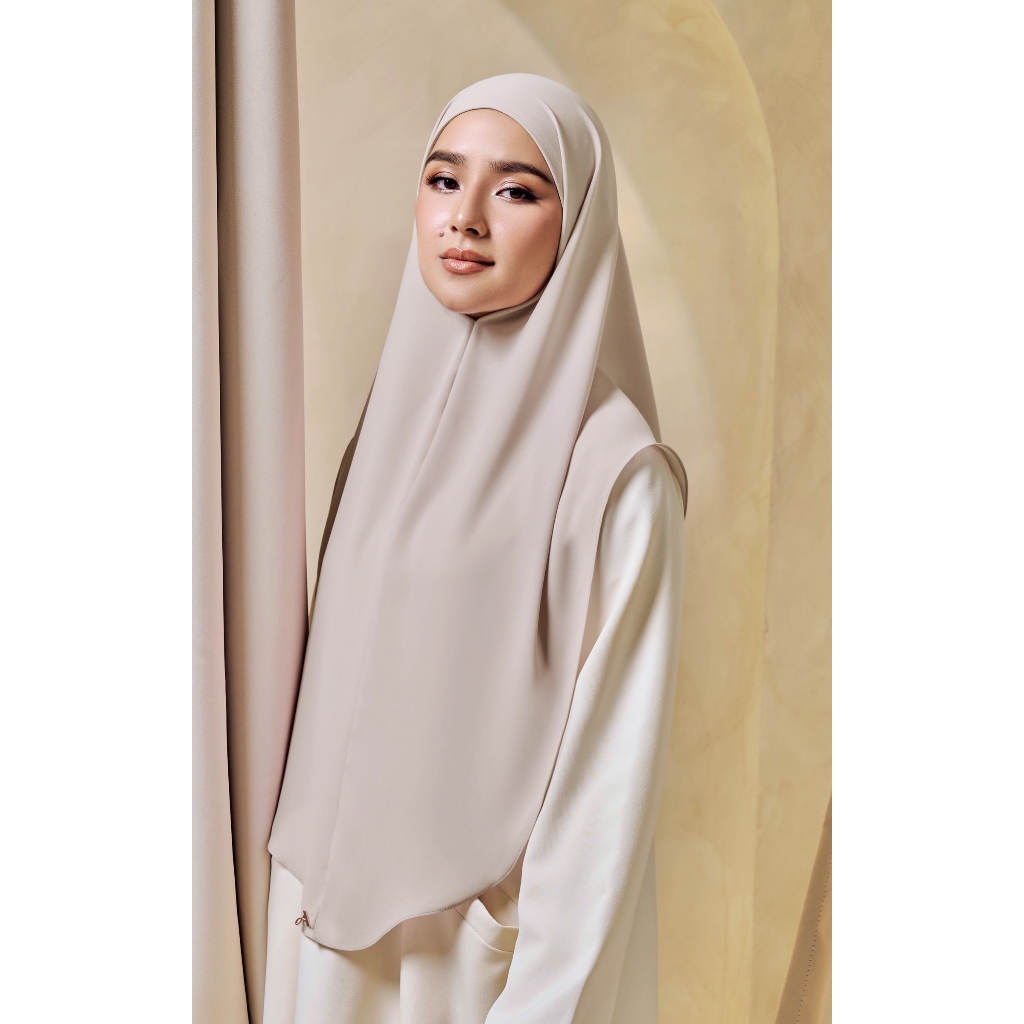 ALHUMAIRA INARA Instant Hijab | Original Korean Chiffon and Cotton Viscose Inner | Inner Attached | Haji and Umrah