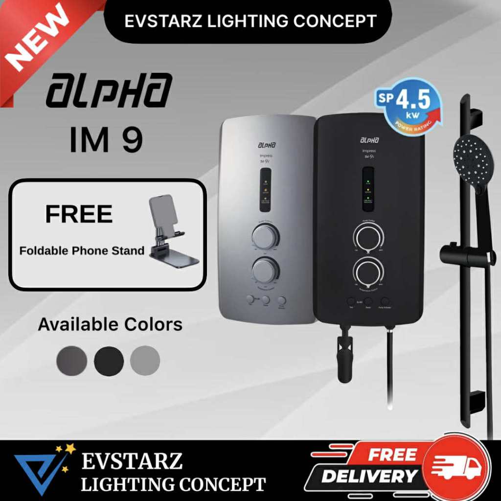 ALPHA IM9 i/E DC Pump or Non Pump Instant Water Heater