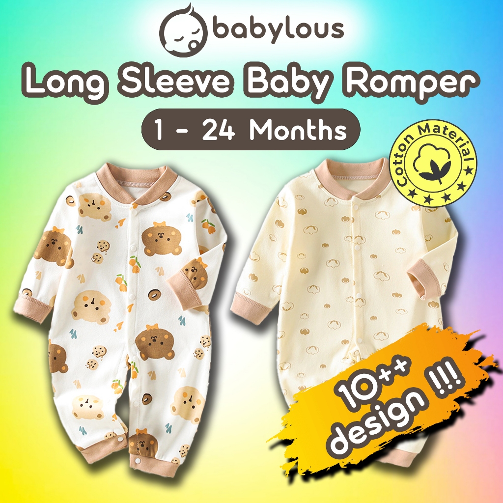 Newborn Baby Romper Baju Bayi Murah Long Sleeve Jumpsuit Infant One Piece Newborn Clothing Babylous Baby Clothes Boy