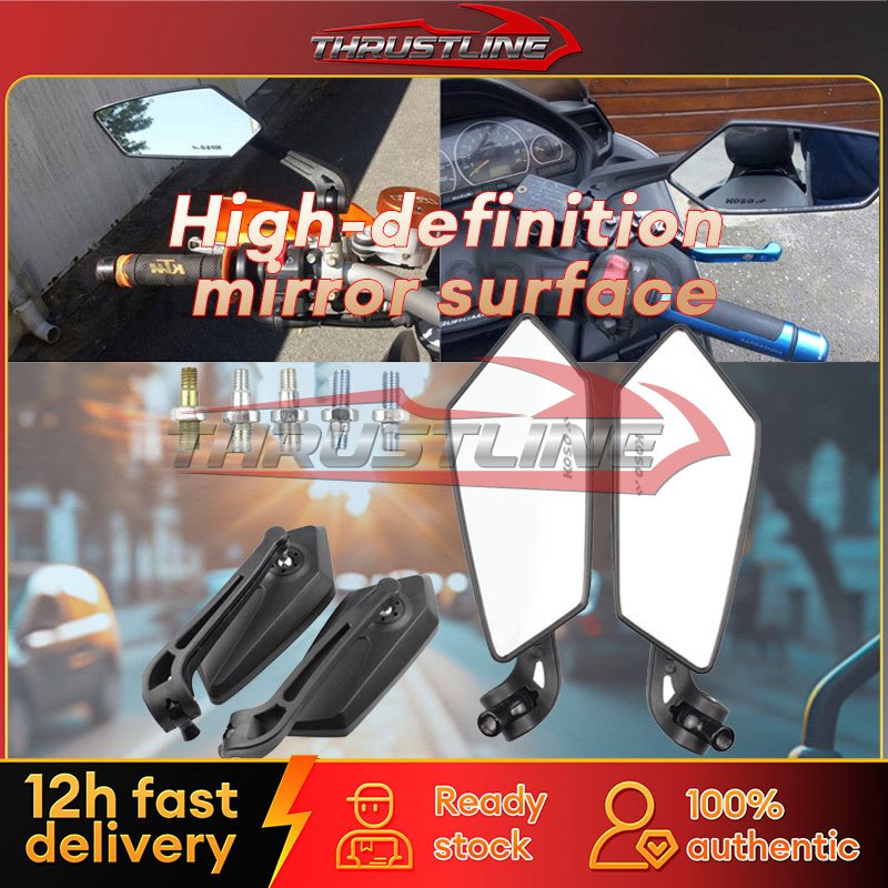 MT Motorcycle Side Mirror Anti-glare KOSO Rotatable Control HD Large Rearview Mirror Universal