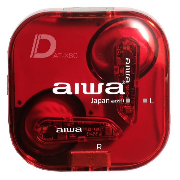 AIWA AT-X80D TWS EARBUDS/IPX5/260DAYS STANDBY/BT5.3/LOW LATENCY/GREEN/RED/PINK/BLACK/WHITE/1YW