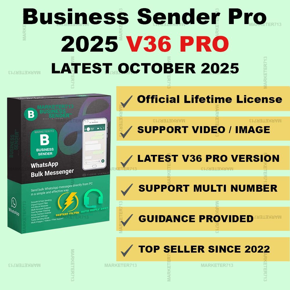 Business Sender Pro 2022 WhatsApp Blaster Whatsapp Blaster | Bulk Sender | Whatsapp Business
