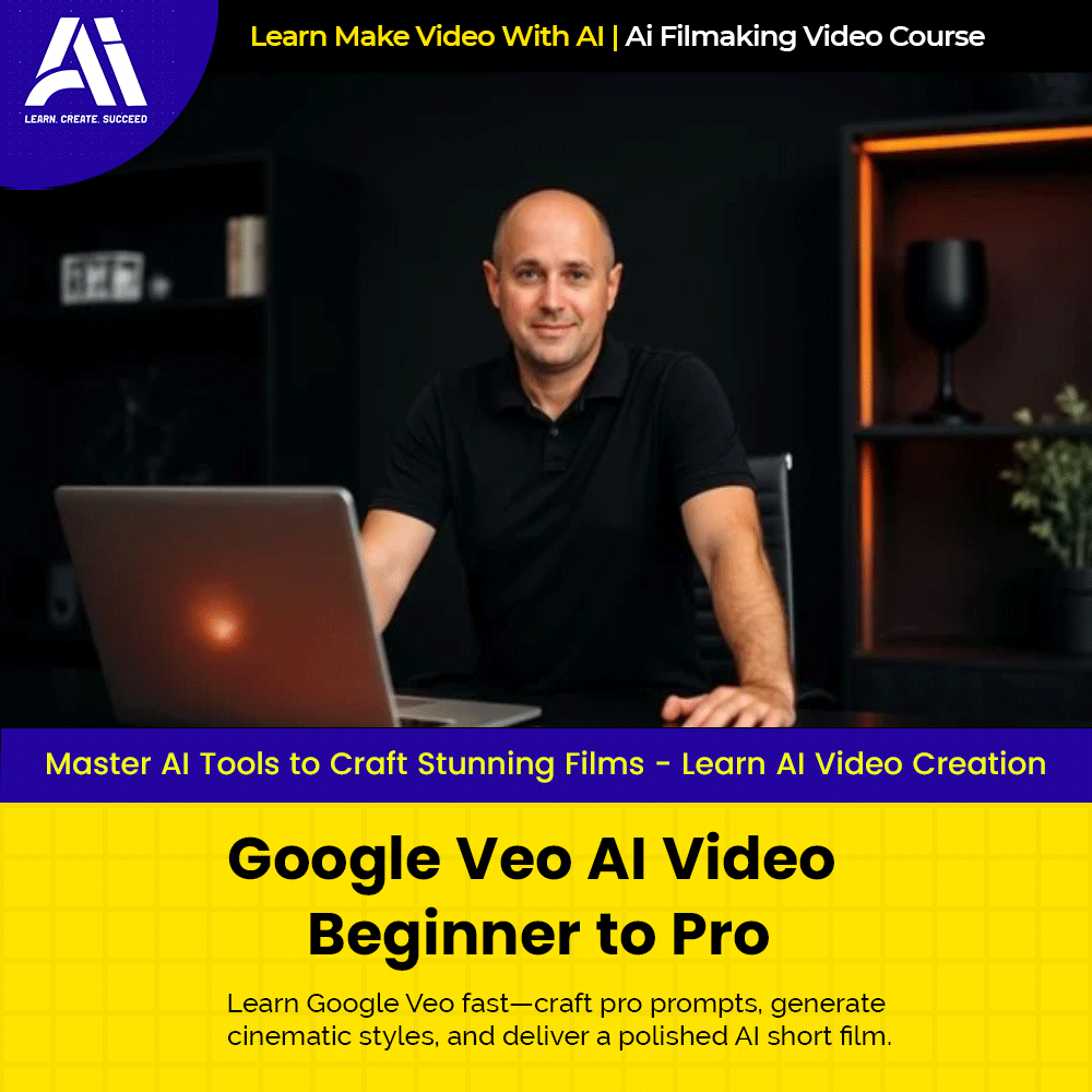 Video Course - Google Veo AI Video — Beginner to Pro |  Ai Make Video | Make Video With AI