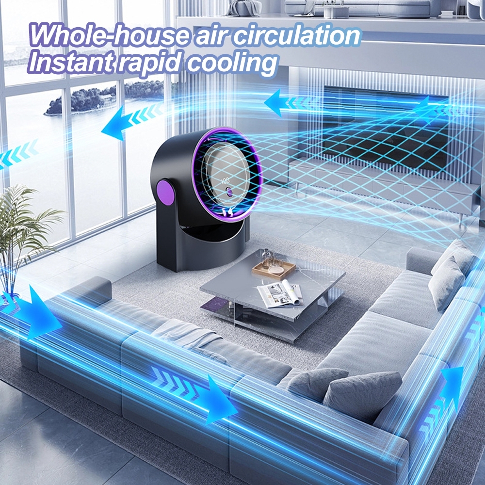 Dekstop Fan Bladeless Fan USD Portable Fan Digital Display Fan 100 Level High Speed Fan Small Fan Cooling Fan Table Fan