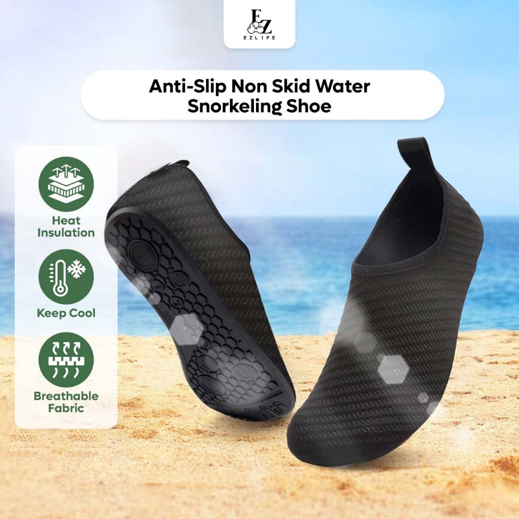 [LEBIH TEBAL] EzLife Beach Shoes Anti-Slip Kasut Pantai Kasut Snorkeling Shoe Swimming Aqua Shoes 游泳鞋 沙滩鞋