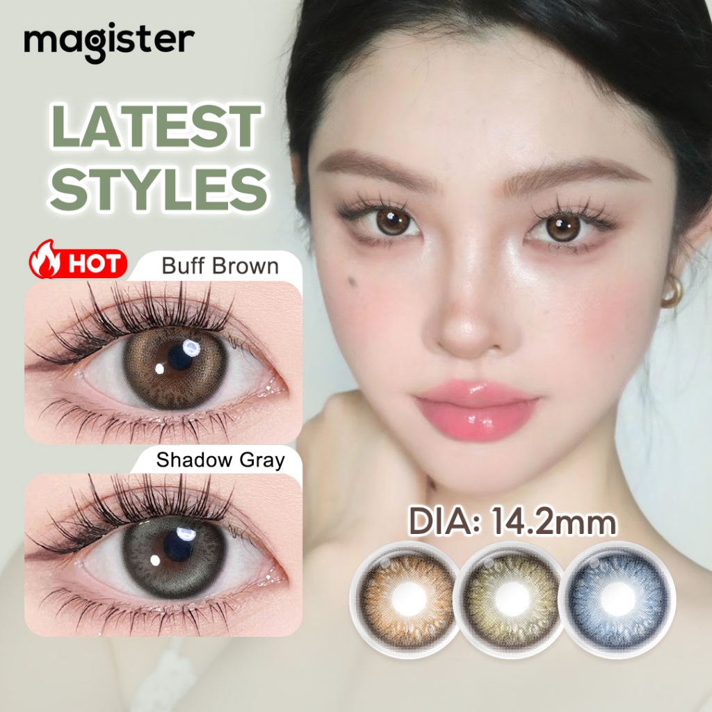 2026 NEW Magister Contact Lens Eye 14.2mm Blush Girl Buff Brown Shadow Gray Glacier Blue Natural
