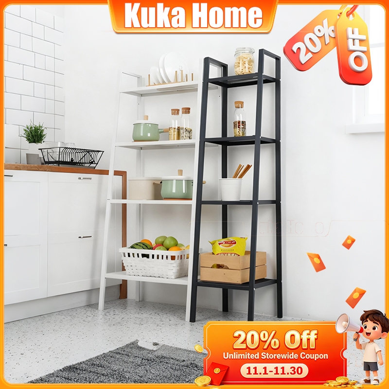 ?rak storan buku 3/4/5 Tier Multipurpose Trapezoidal Frame Shelf Metal Home Display Shelves Bookshelf Storage Rack 梯形置物架