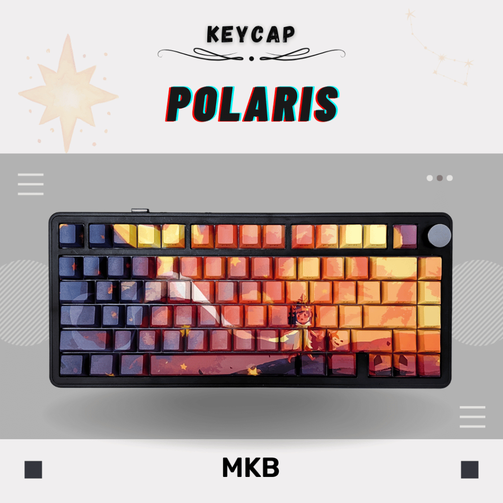 MKB Polaris PBT Dye Sublimation Cherry Profile Keycap Set For Mechanical Keyboard
