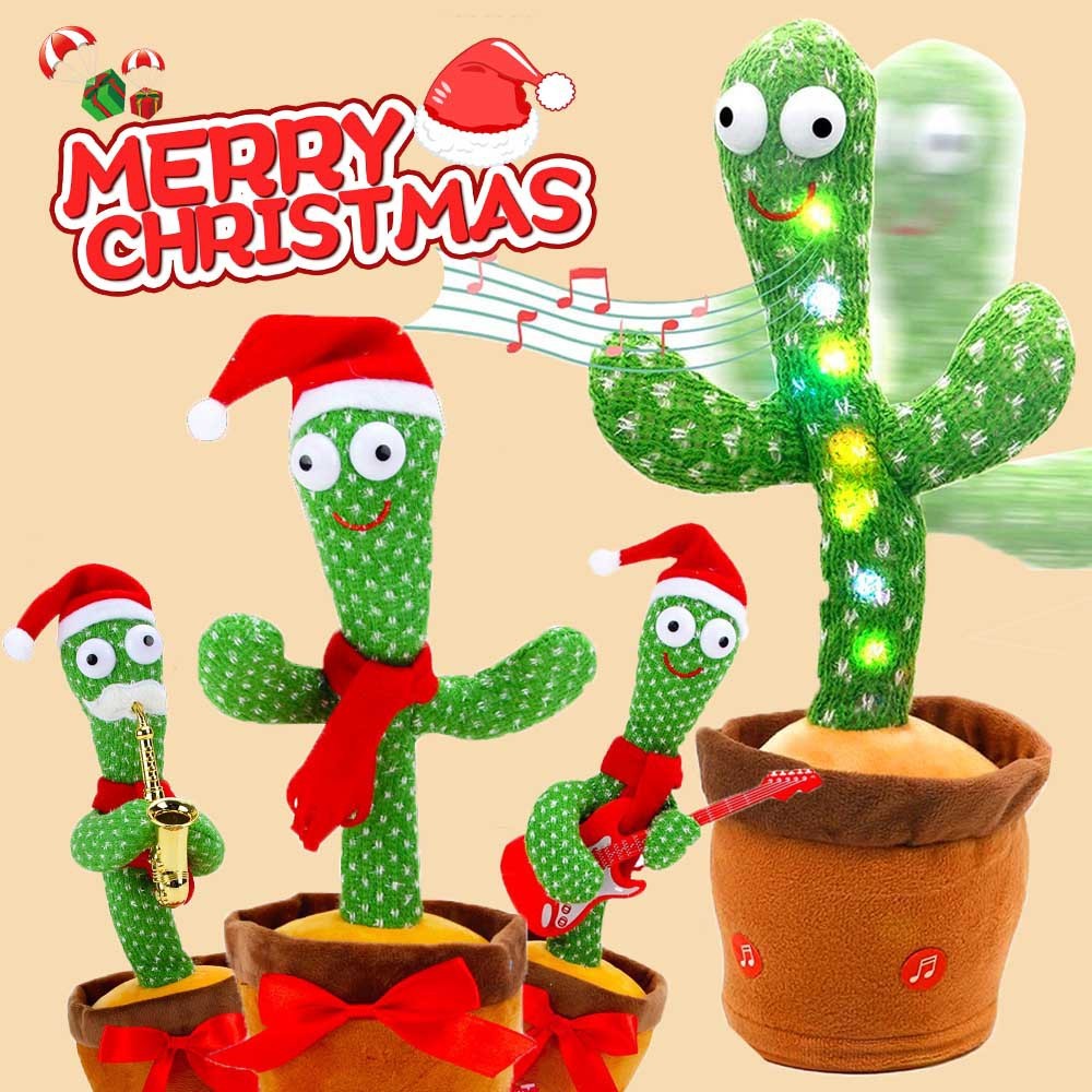 Dencing Cactus Christmas Kids' Gift Electric Recording talking cactus toy dance plush kaktus bercakap singing