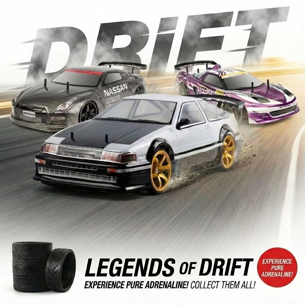 Malaysia Stock 1:10 2.4Ghz Turbo [TURBO 70KM/H] RC Car Drift 4wd High Speed Racing Car 43cm Large Drift RC