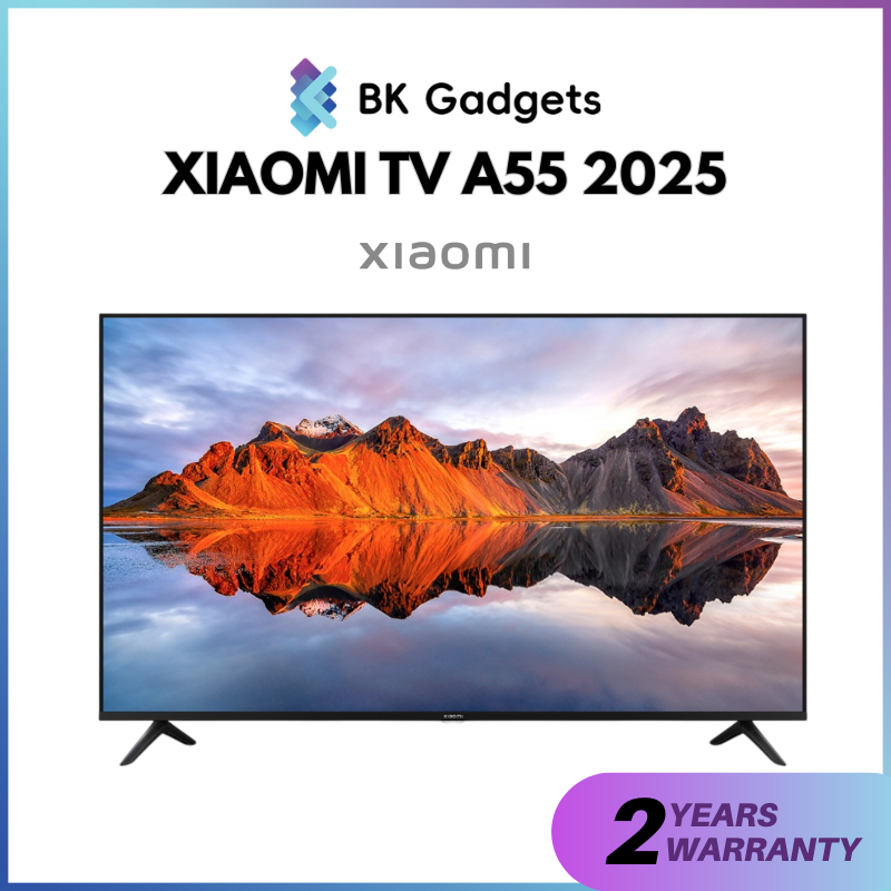 Xiaomi TV A55 2025 UHD Smart Google TV Chromecast Dual Speaker Dolby Audio WiFi Bluetooth HDMI eARC