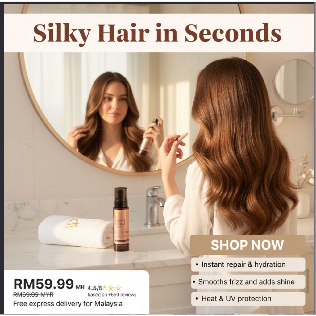 Hair Serum Spray for Dry & Frizzy Hair | WP Miracle Essence | Instant Repair, Shine & Heat Protection (120 ml)