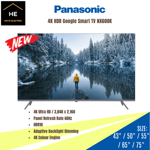 Panasonic 43" / 50" / 55" / 65" /  75" 4K HDR Google TV TH-43NX600K TH-50NX600K TH-55NX600K TH-65NX600K TH-75NX600K