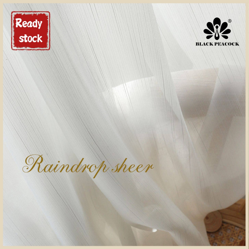 BlackPeacock【Ready Stock】Premium Soft Curtain Sheer/Soft Langsir Putih/Day White Curtain Sheer Putih