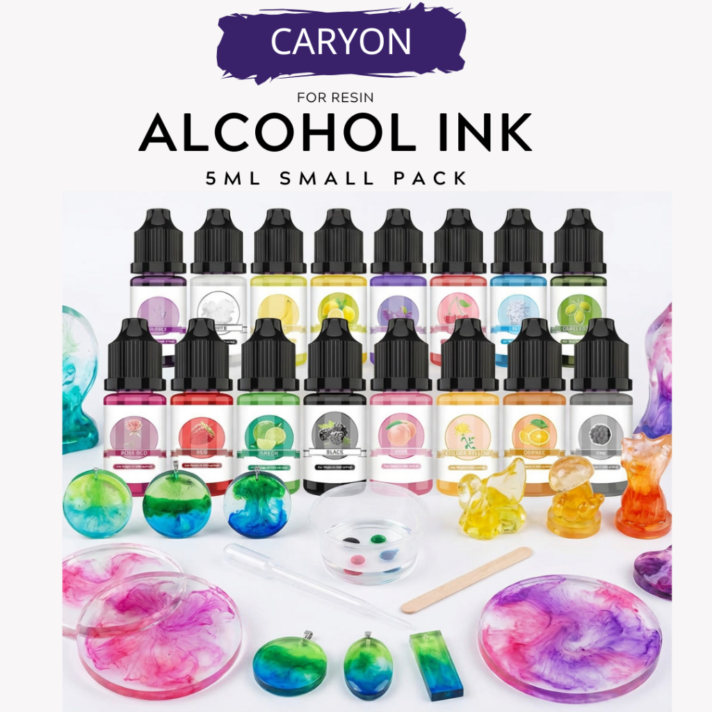 CaryOn Alcohol Ink 5ml Color Epoxy Resin DIY Craft Jewellery Art Resin Decoration Bookmark Artisan