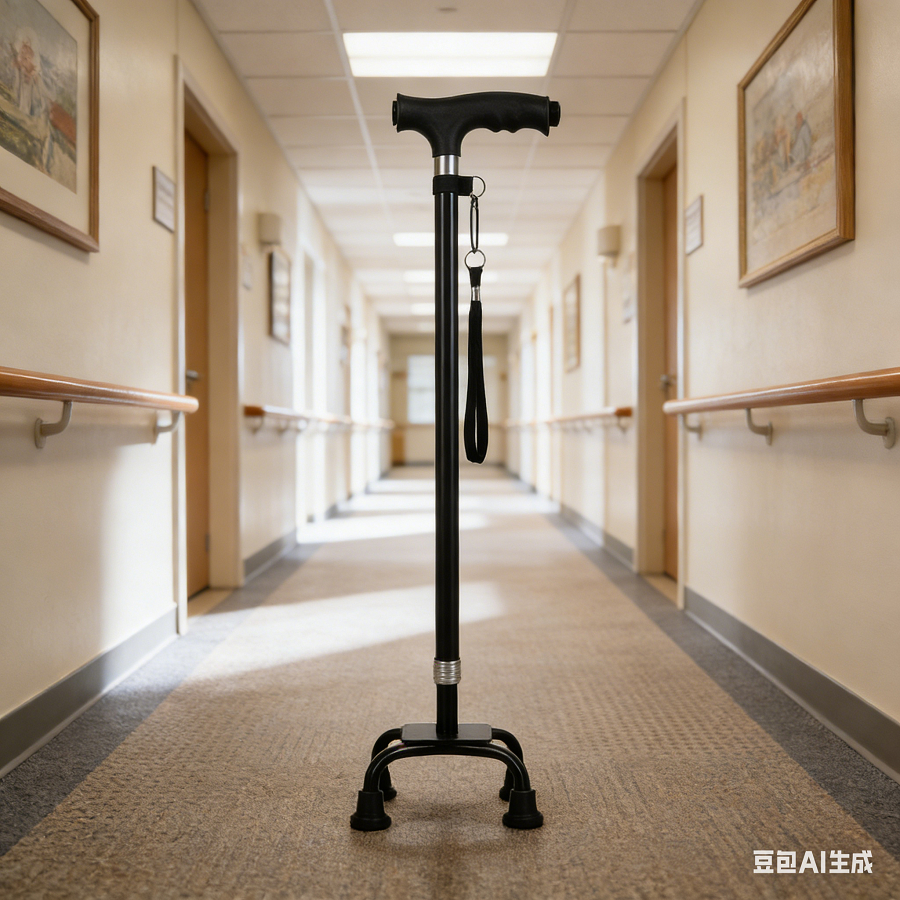 Elderly anti slip four legged walking cane、Foldable walking stick for elderly、tongkat kaki 4、拐杖椅子、tongkat orang tua