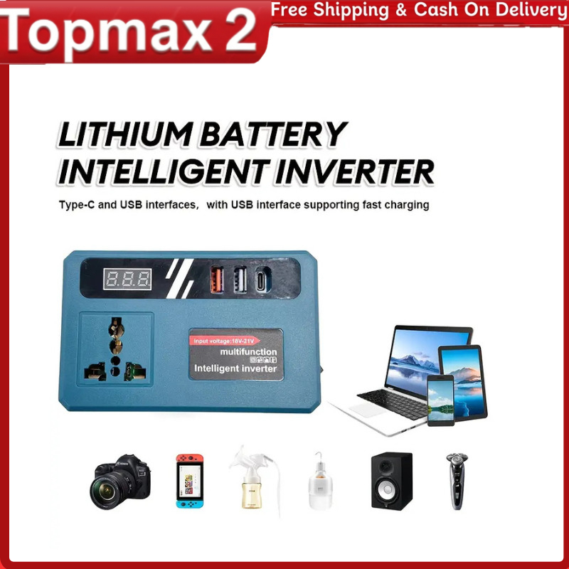220V Power Bank Inverter Battery Converter BATERI USB Type-C Adapter 18V M@KIT@ 120W 20v 21V