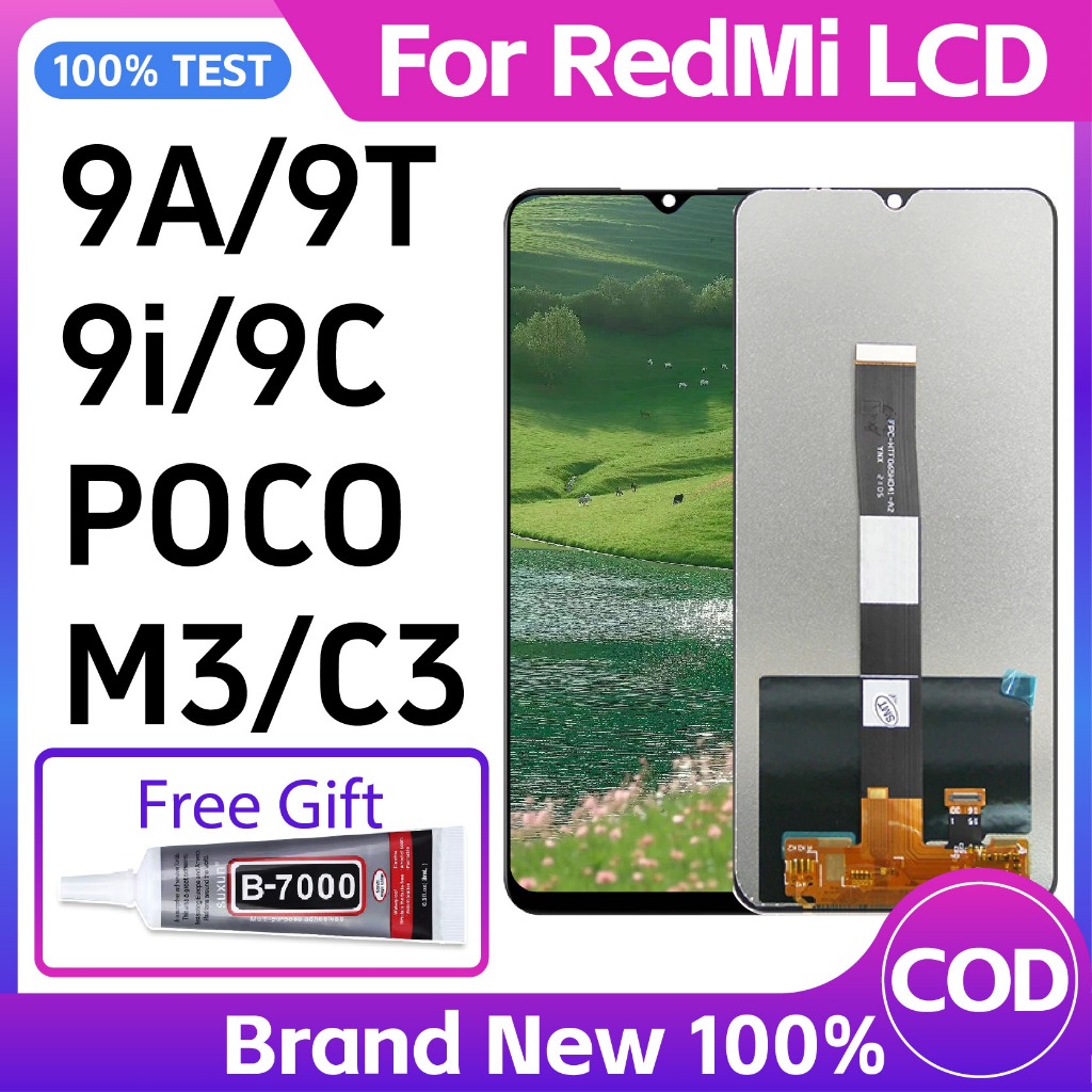 [Brand New] LCD For Redmi 9A / 9C / 9i /9T /10A /Poco C3/M3 / Note9(4G) Original Display Screen assembly replacement