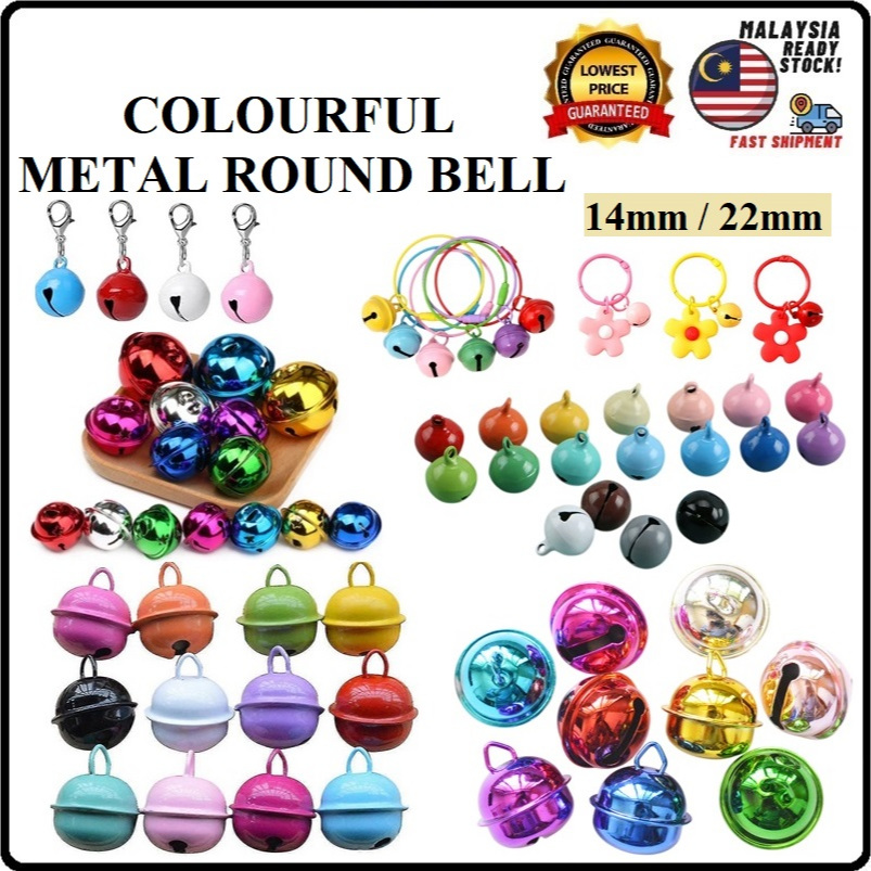 Bell DIY Accessories/Candy Colour Round Bell/ Loceng Kucing 14mm / 22mm Pet Bell Cat Dog Bell 宠物猫狗铃铛