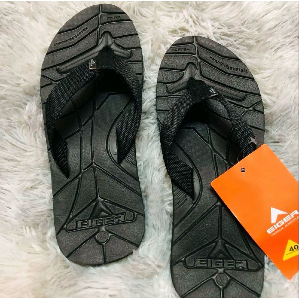 Eiger jepit original 001 model batu wanita pria size 39-43