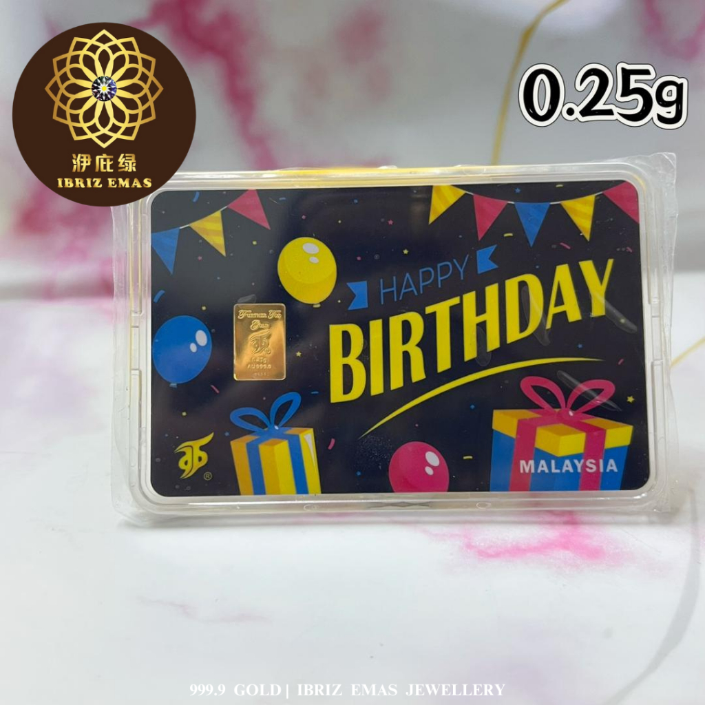 IBRIZ Jewellery 0.25G Emas 999.9 Gold Bar Gift For Men 999.9 Gold&hellip;