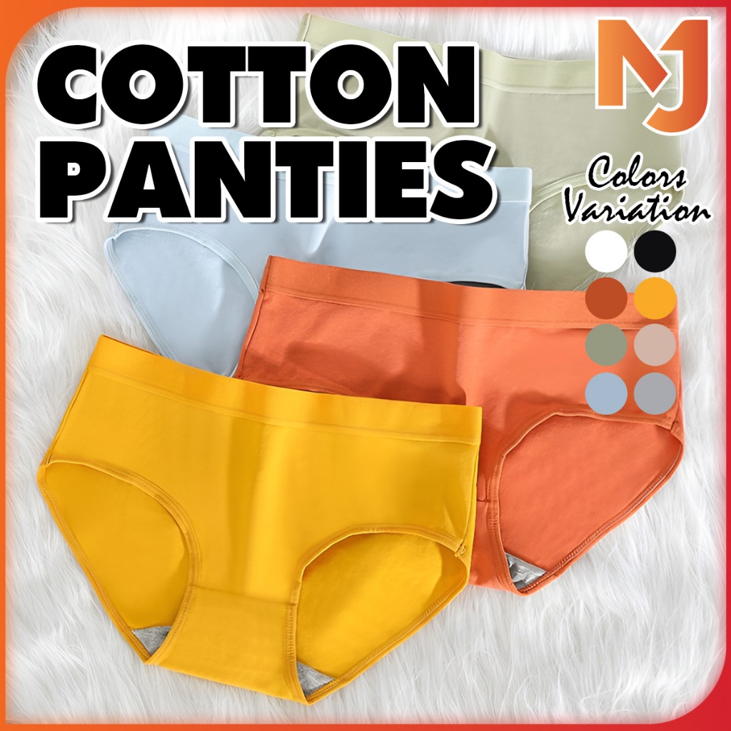 McJoden - MICHELLE Seluar Dalam Wanita Kapas Bernafas Reka Bentuk Ringkas & Seksi Seluar Dalam Potongan Penuh, Selesa