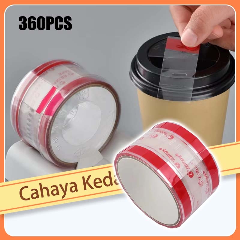 Leak Proof Sealing Stickers for Coffee Cups - Easy Tear Transparent Takeaway Stickers for Milk Tea Shop Bulk