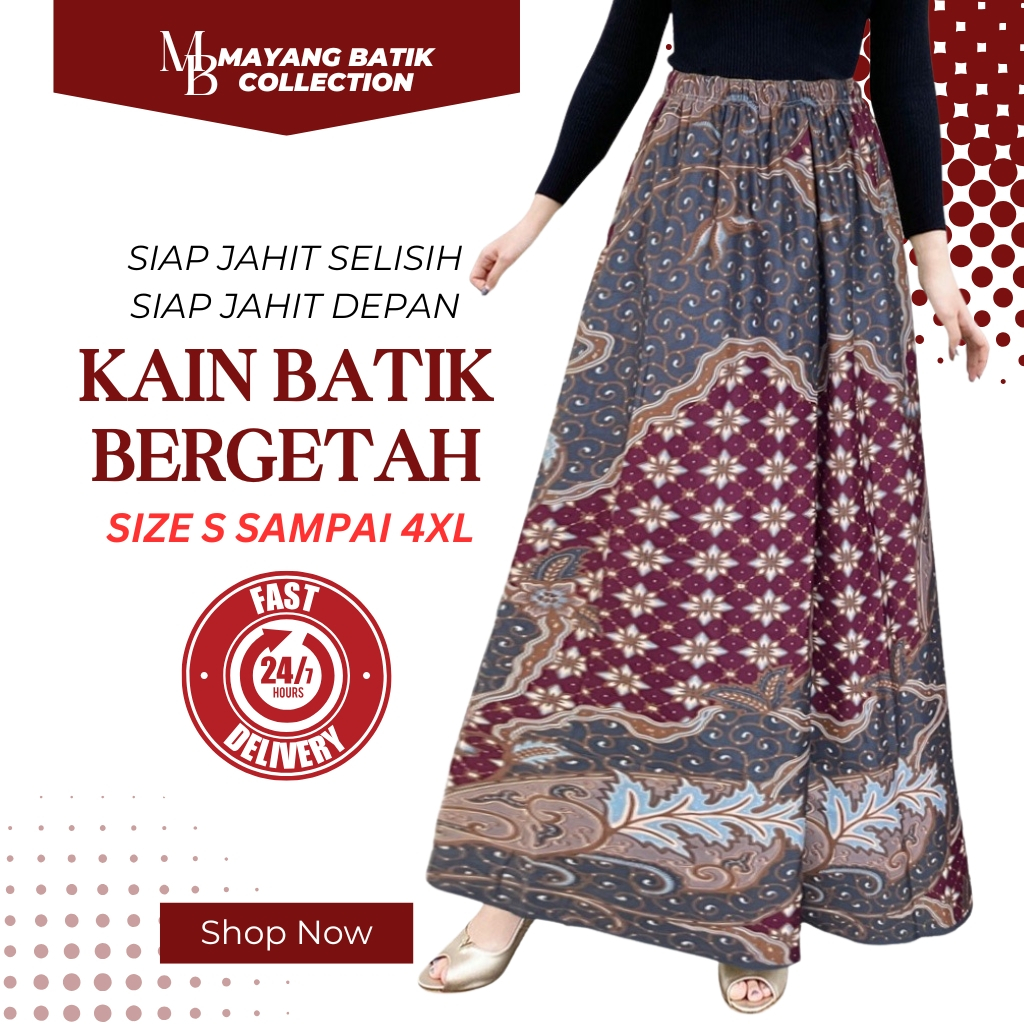 Kain Berpantang Bergetah / Kain Batik Instant / Confinement Sarong /Kain Batik Sarong Siap Getah Pinggang - Ready Stock