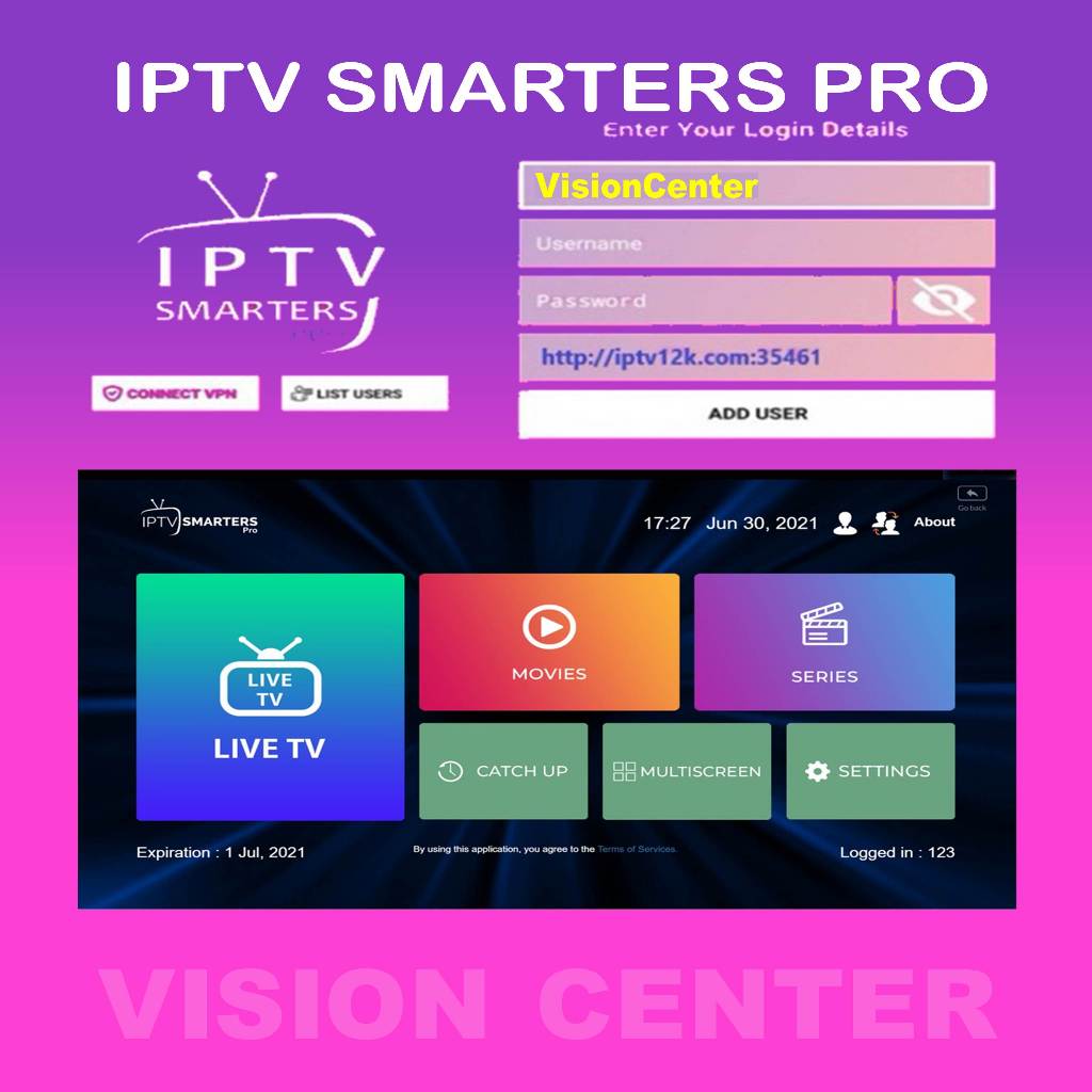 ⭐ ⭐ Smarters Pro Lite Player, featuring login, renewal, and support for VR Vewer For All Device..