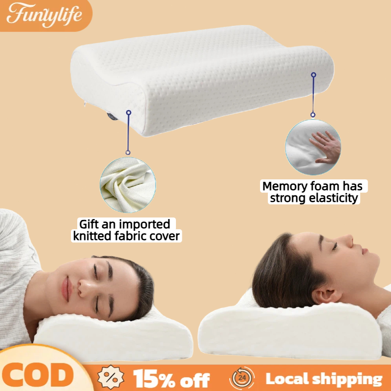 FunyLife Natural Latex Pillow Sleep And Neck Protection Orthopedic Pillow High Rebound Magic Pillow With Case