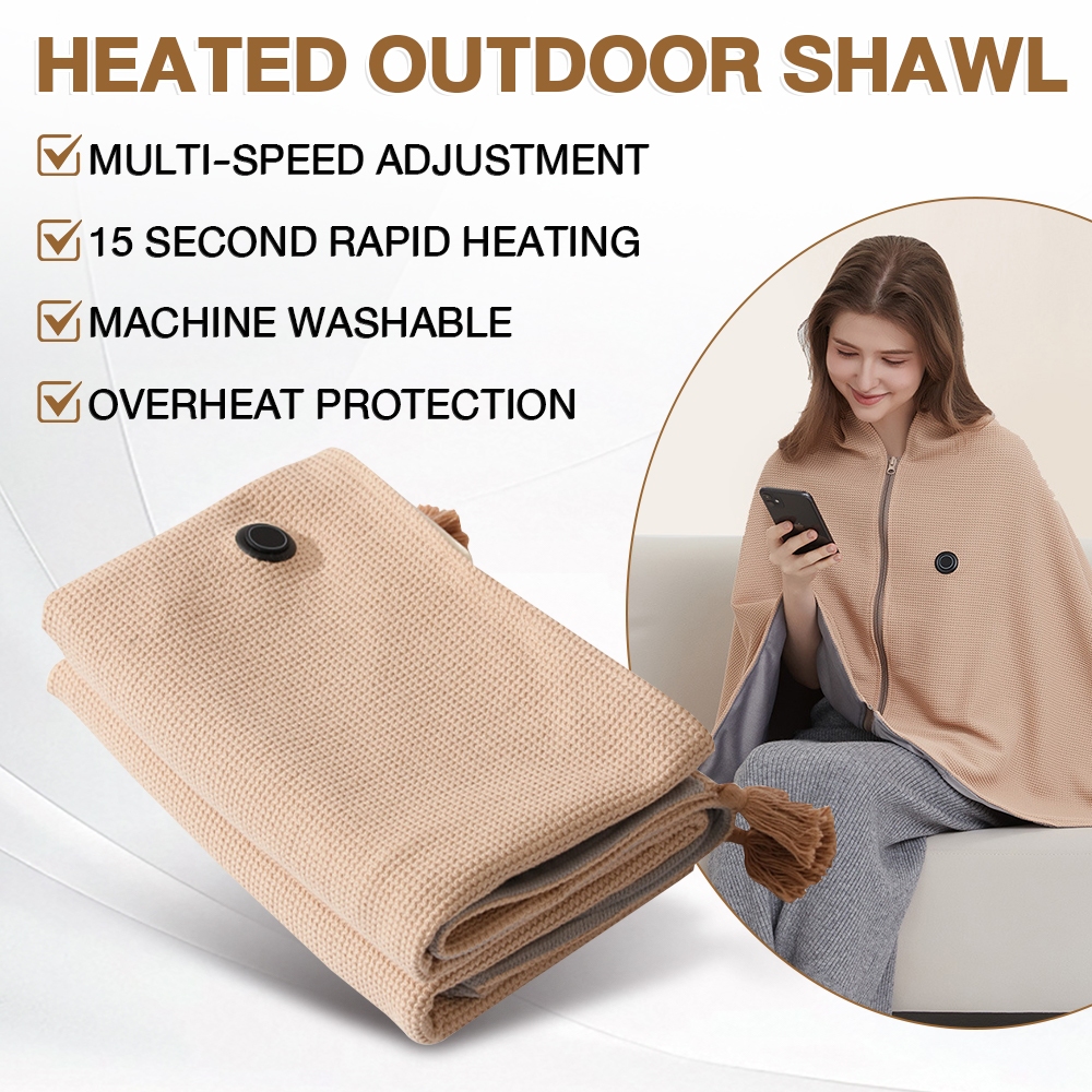 USB Electric Blanket Heated Graphene Warming Blanket Heated Shawl /Leg Cover Soft Warming Portable Electric Blanket 發熱披肩