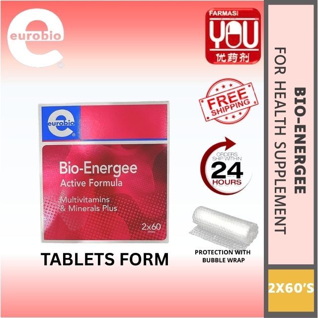 [YOUPHARMACY] EUROBIO BIO-ENERGEE ACTIVE FORMULA 2X60'S TABLETS