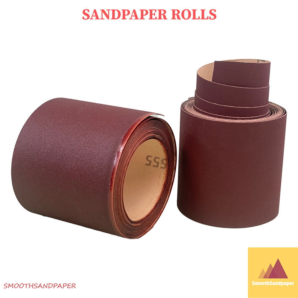 Sandpaper Roll 100mm x 1m Aluminium Oxide | Red Kertas Pasir P40-P400 | For Wood, Metal, Paint Sanding & Polishing 木工铁工砂 image 4