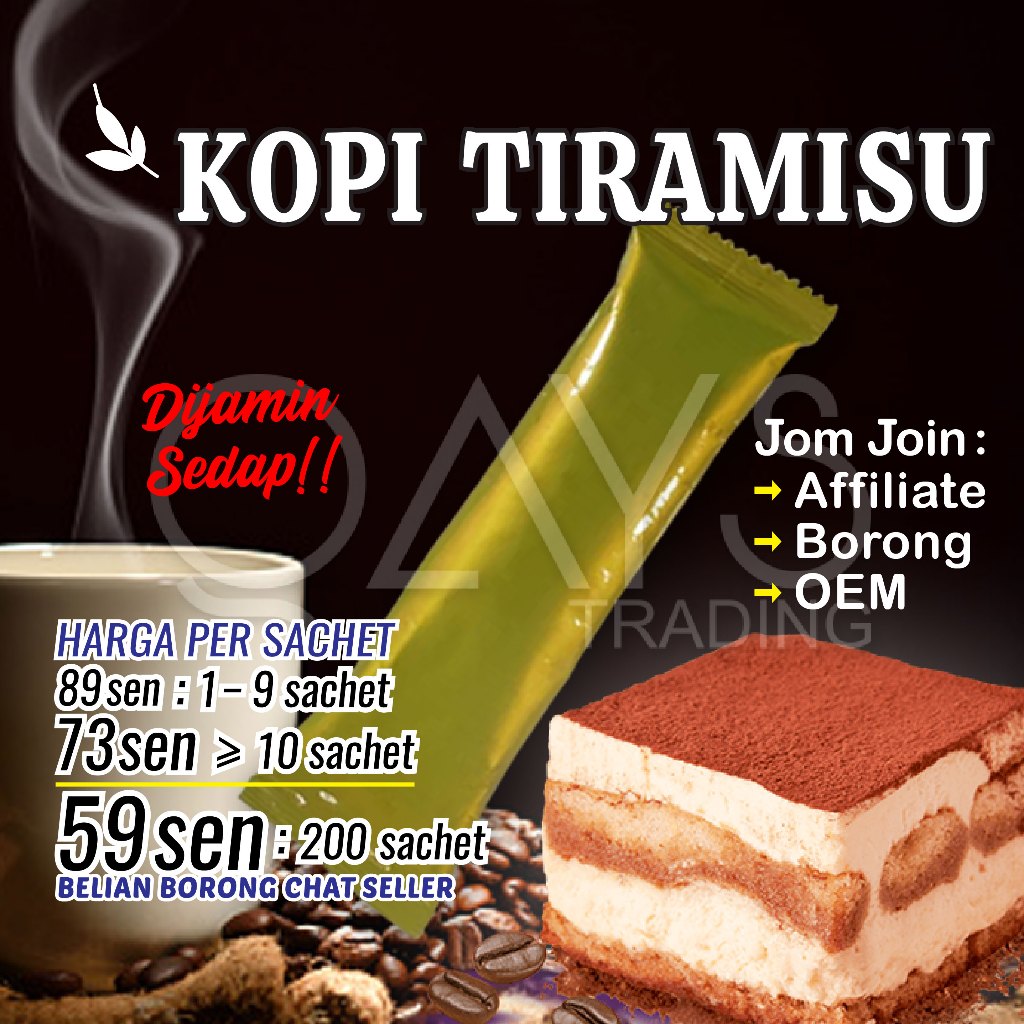 Lelong K13 Kopi Tiramisu Brand Popular & Sedap