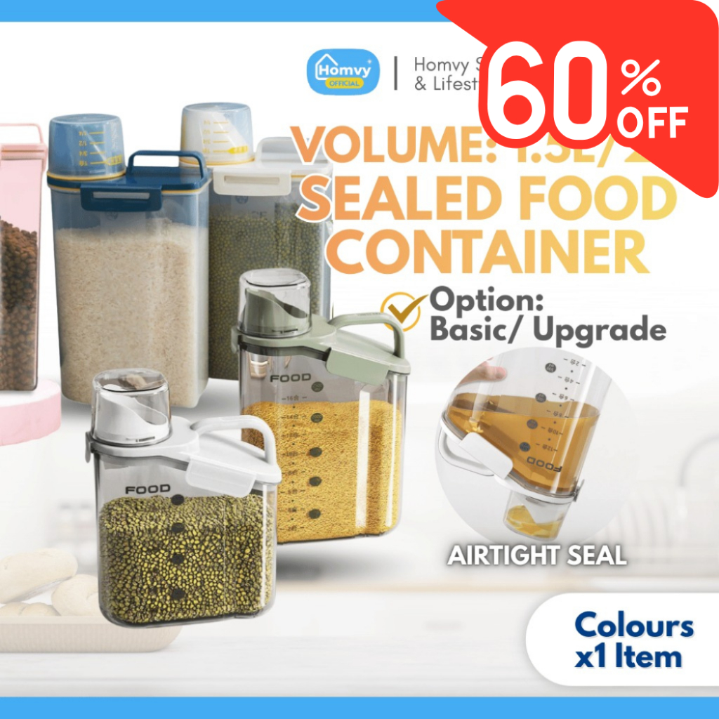 (./) Sealed Multigrain Food Containers Storage Cereal Container Storage Box Rice Dispenser Grain Dispenser Kitchen