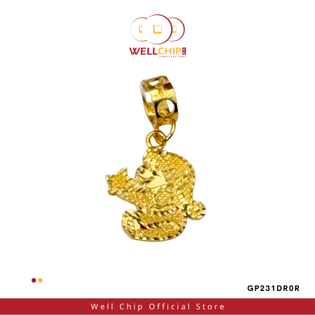 Loket Emas 916 Cute Bear | Cute Bear 916 Gold Pendant | Emas 916 | Kedai Emas WELL CHIP