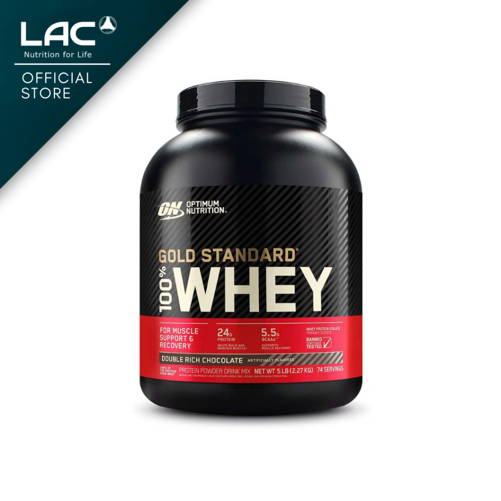 [Expiry Jun 2027] Optimum Nutrition Gold Standard Whey Protein 5 lbs - Double Rich Chocolate 06100030