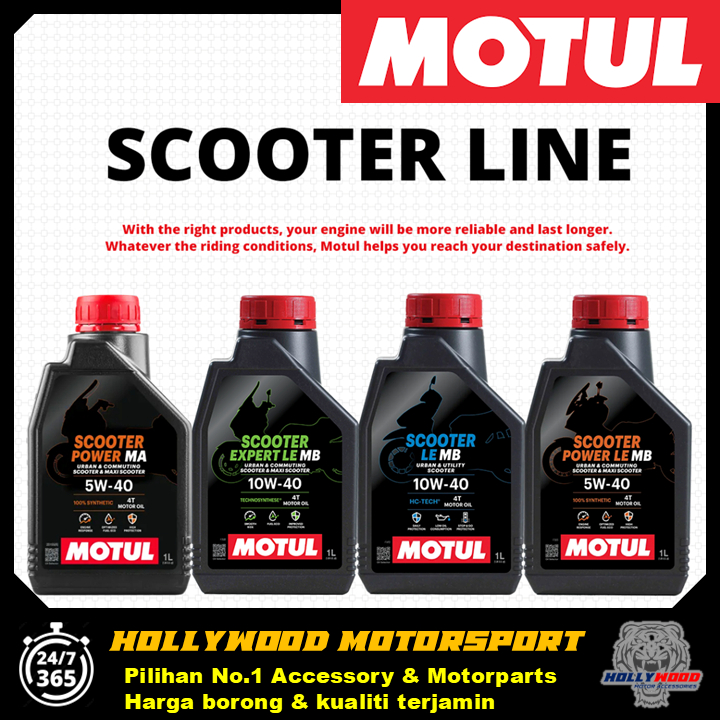 MOTUL 4T SCOOTER TECHNOSYNTHESE ENGINE OIL LE 10W40 MB HC-TECH EXPERT POWER 5W40 SAE 80W90 GEAR OIL