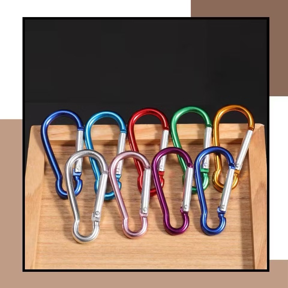 【Local Seller】Climbing Aluminum Alloy Buckle Carabiner D-Ring Hook Clip Snap Key Chain Hiking Keyring Mendaki Carabiner