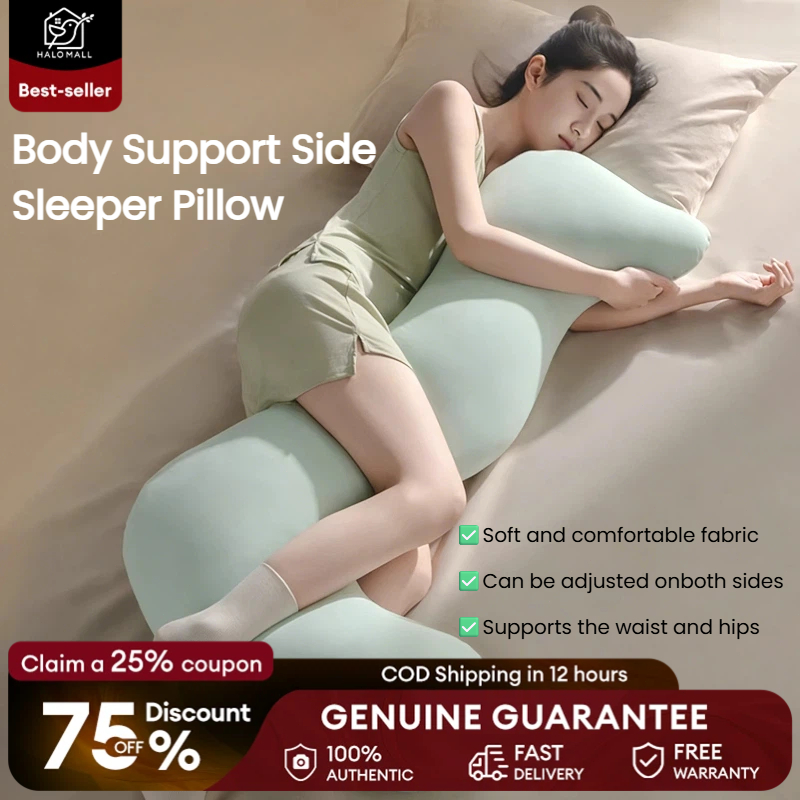 Hola Cool Touch Ice Silk Bolster Pillow -8°C Cooling Pregnancy Pillow for Sleeping L-Shape Maternity Body Bantal 凉感冰丝抱枕