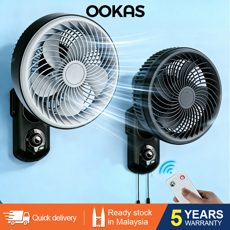 OOKAS Premium Electric Fan Wall Fan With Remote Control Energy Saving 10 Inch Table Fan 2026 Upgrade