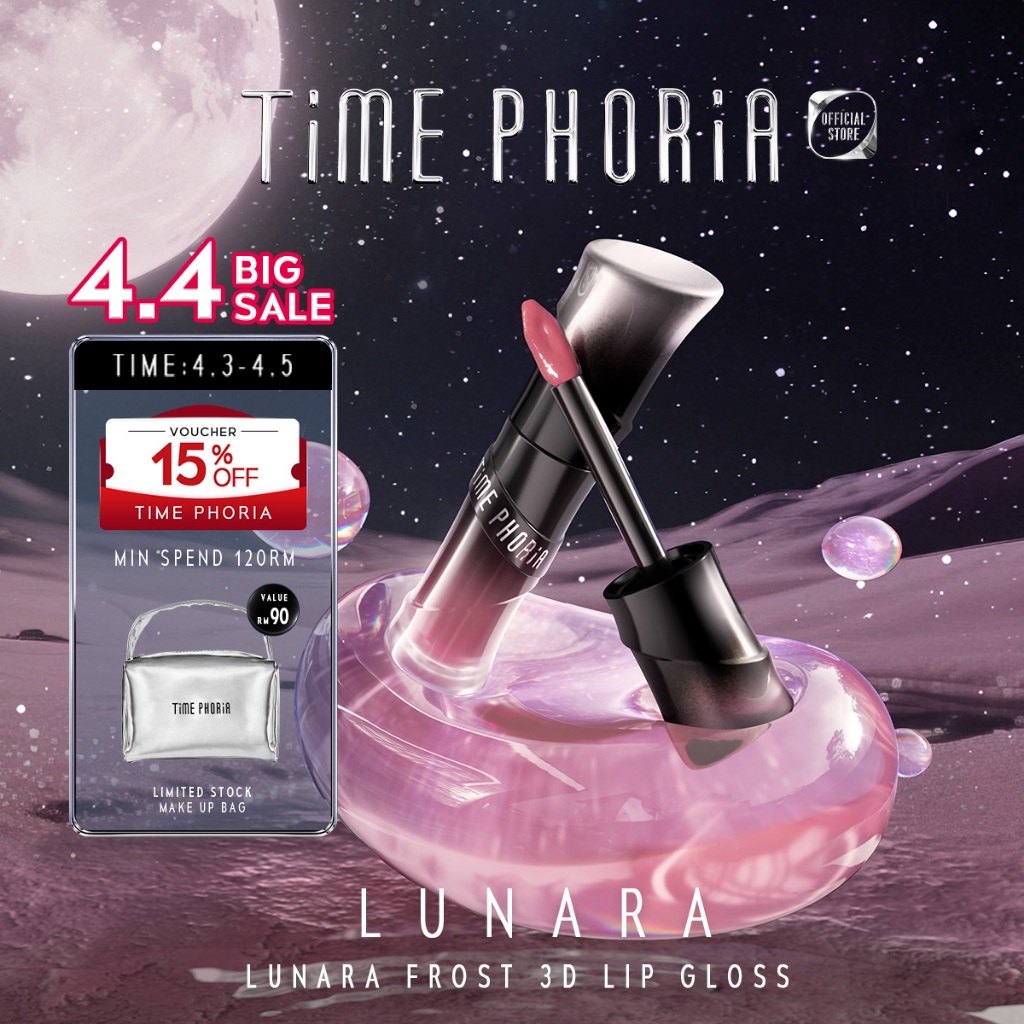 TIME PHORIA-Lunara Frost 3D Plump 24H Moisture Intstant Shine Nourishing Serum Lip Balm Lip Care