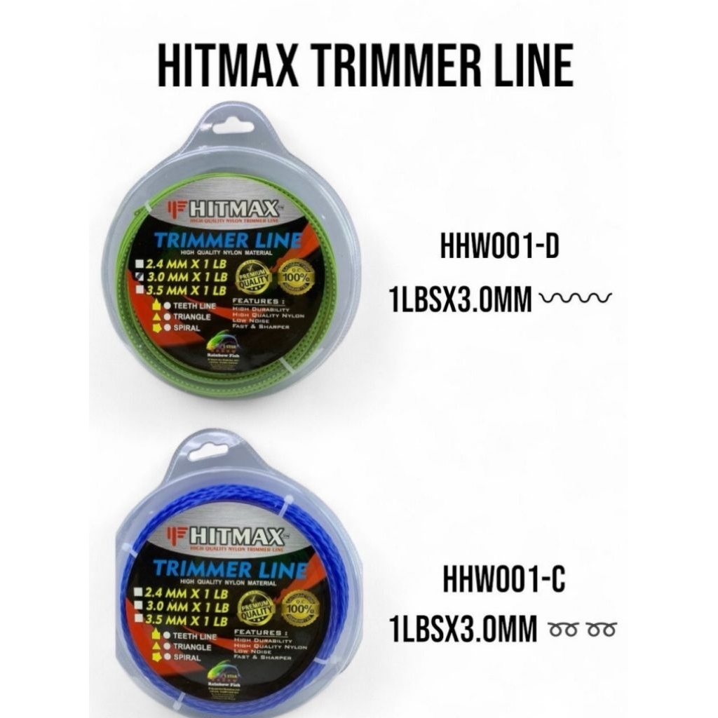LS GEMILANG HITMAX tali potong Rumput TRIMMER LINE GRASS CUTTER Head Plate with Nylon Line Cables Piring