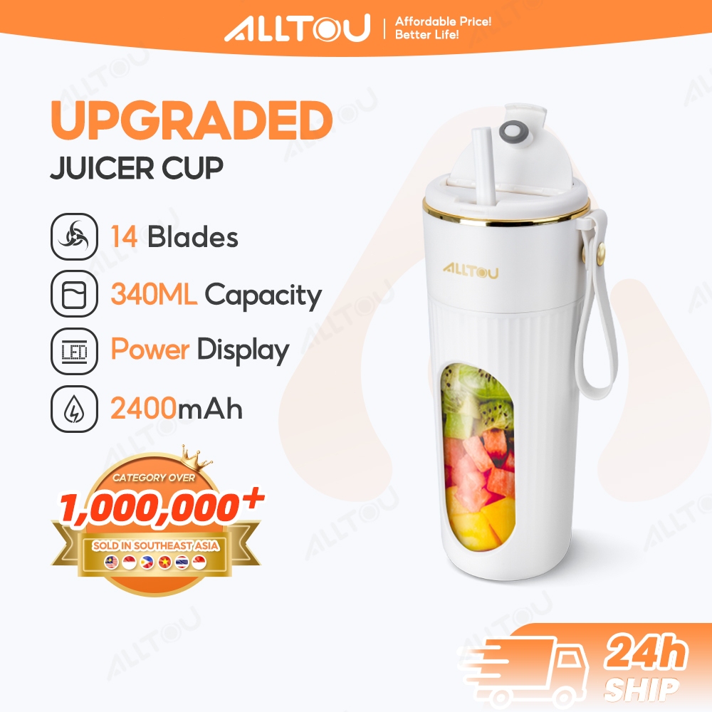 ALLTOU Juicer Machine Centrifugal Juicer Extractor 65mm Feed Chute Blender 600W for Fruits Vegetable 果汁机 Pemerah Jus