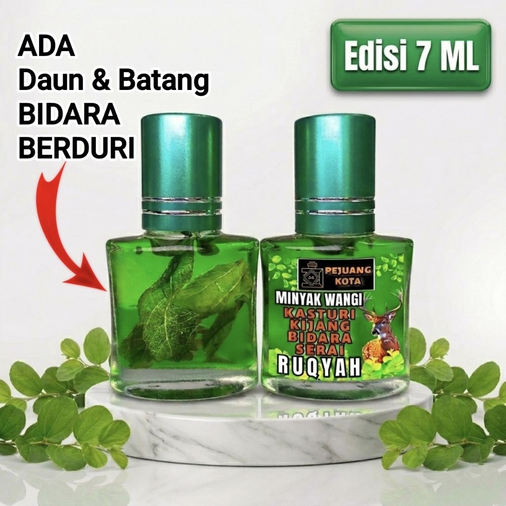 Minyak bidara kasturi kijang serai ruqyah beserta daun roll on 7ml pejuang kota herbs